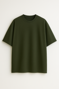 CAMISETA OVERSIZE VERDE MILITAR BÁSICA